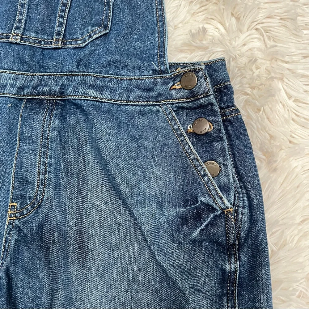 Topshop women overall denim shorts‎ size 6